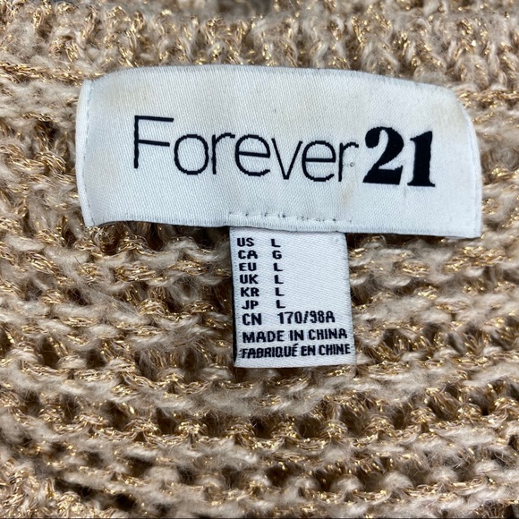 Forever 21 Gold Knitted Sweater - Picture 5 of 5